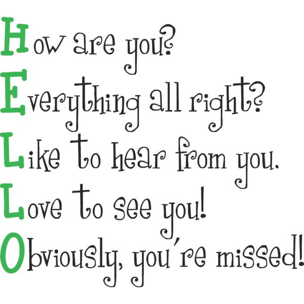 Hello, How Are You Greeting